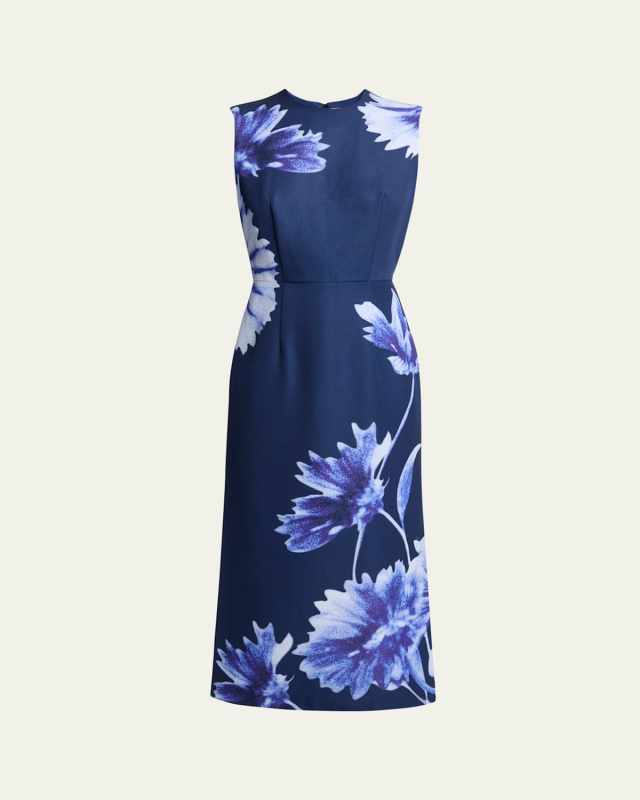 Floral Pencil Midi Dress